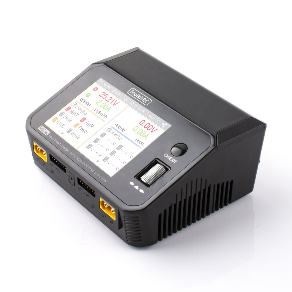 Lipo Battery Charger - Toolkitrc M6DAC 350W×2 USB-C 65W AC/DC