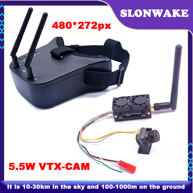 Rc Transmitter - すぐに使える5.8G 48CH FPV VRゴーグルモニター 480p、5.5W VTX送信機