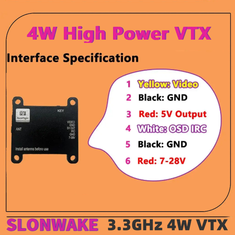 SLONWAKE FPV 3.3G 16CH 4000mW  - Drone With Rc Controller のレビューと価格