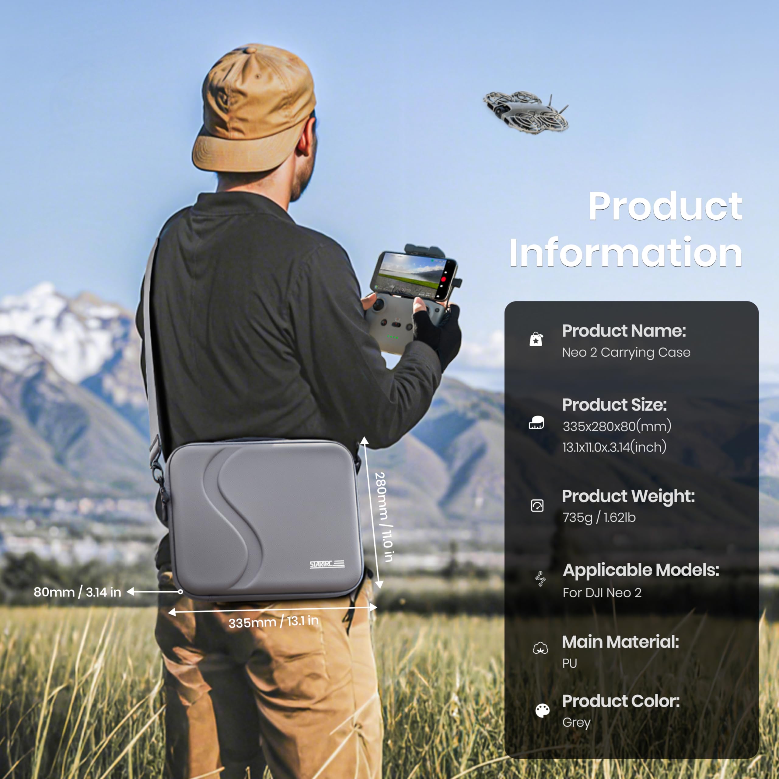 DJI Neo 2 アクセサリー用キャリングケース |    - Drone Neo Rc のレビューと価格