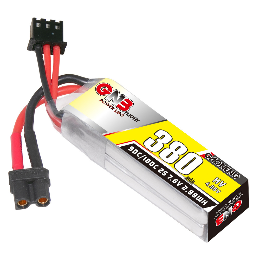 GNB 2S 7.6V 380mAh 90C/180C リポ - Drone Carrera Rc のレビューと価格