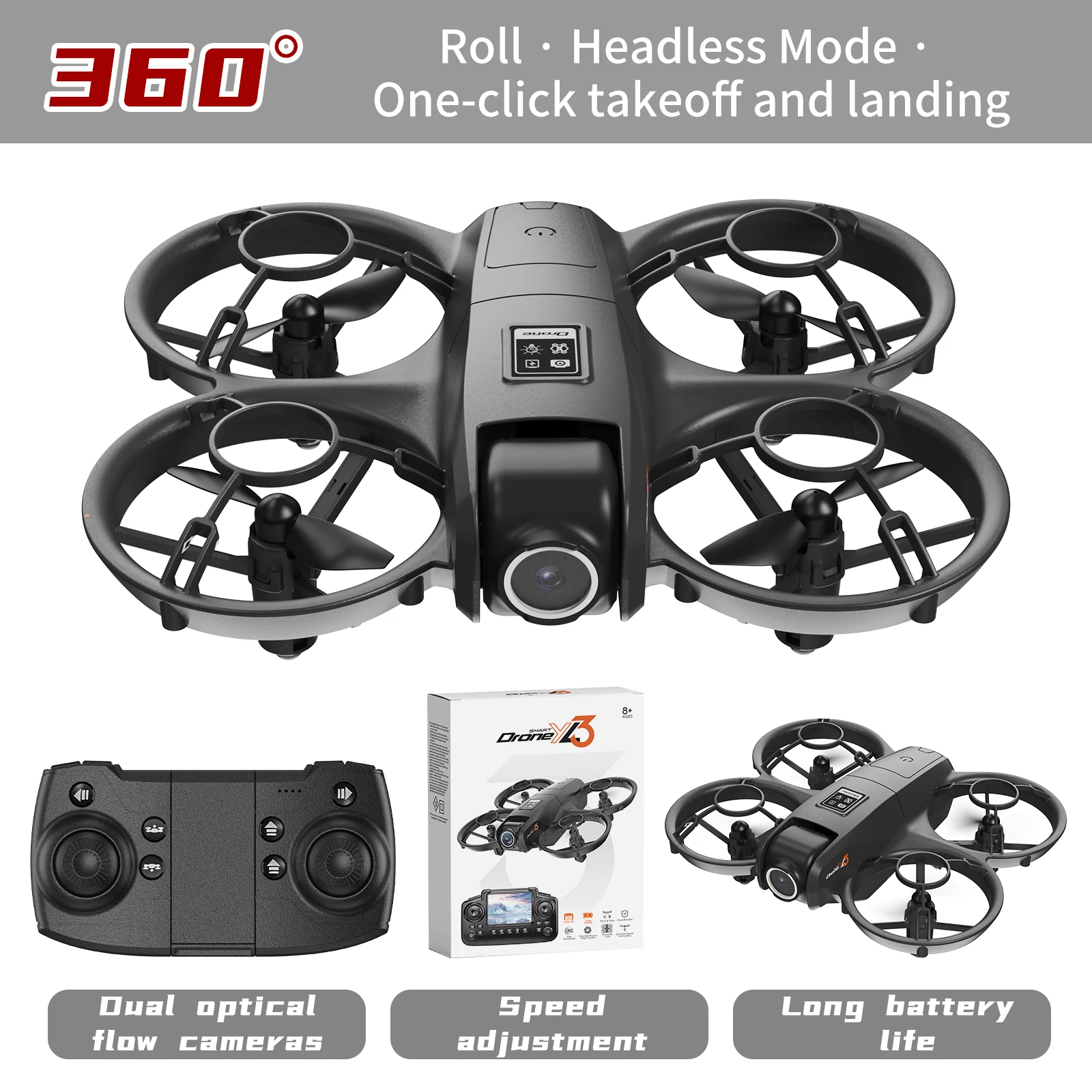 新型YL3 RCドローン 8K 1080P広角デュアルHDカ - Drone Dji Rc Pro のレビューと価格