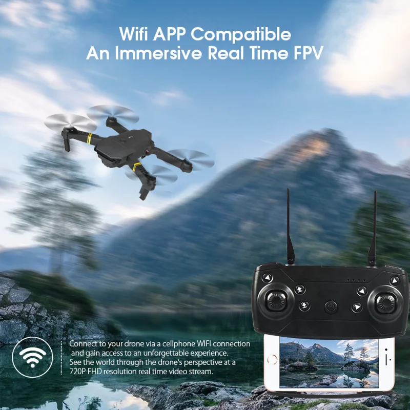4K Eachine E58ドローン WIFI FPV 広角 - Eachine Drone E58 のレビューと価格